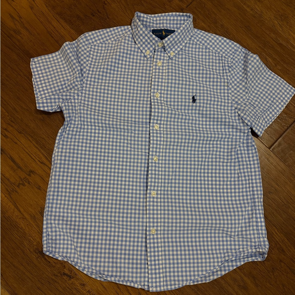 Ralph Lauren Light Blue Gingham Boys Shirt